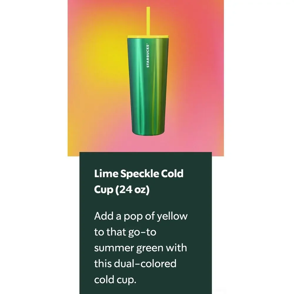 Starbucks Green Ombre Gradient Stainless Steel Tumbler